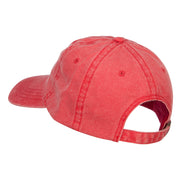 Bulldog Head Embroidered Washed Cap