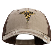 U.S. Army Veterinary Corps Embroidered Low Profile Special Cotton Mesh Cap - Brown-Khaki OSFM