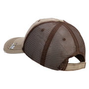 U.S. Army Veterinary Corps Embroidered Low Profile Special Cotton Mesh Cap - Brown-Khaki OSFM