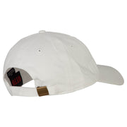 Louisiana with Map Outline Embroidered Washed Cotton Twill Cap