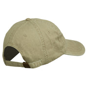 Louisiana State Map Embroidered Washed Cotton Cap