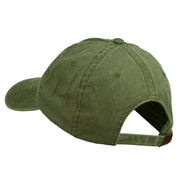 Louisiana State Map Embroidered Washed Cotton Cap