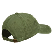 Louisiana State Map Embroidered Washed Cotton Cap