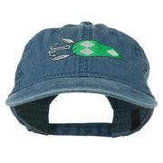 Fishing Bass Lure Embroidered Washed Cap