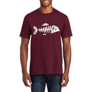 Bare Bone Fish Graphic Men's Premium  Crew Neck Tee Shirt