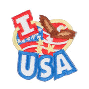 I Love USA Patriotic Patches