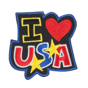 I Love USA Patriotic Patches