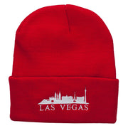 Las Vegas Skyline Embroidered Long Beanie