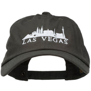 Las Vegas Skyline Embroidered Washed Cap