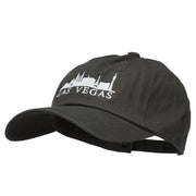 Las Vegas Skyline Embroidered Washed Cap