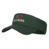 I Love Grandpa Embroidered Cotton Twill Sun Visor