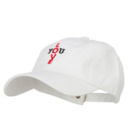 Love You Cross Words Embroidered Cotton Cap