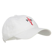 Love You Cross Words Embroidered Cotton Cap