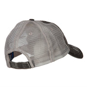 US Navy USN Veteran Embroidered Low Profile Cotton Mesh Cap