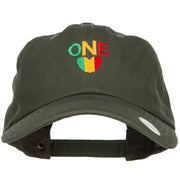 Rasta One Love Embroidered Unstructured Cap