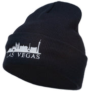 Las Vegas Skyline Embroidered Long Beanie