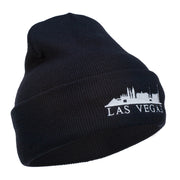 Las Vegas Skyline Embroidered Long Beanie