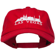 Las Vegas Skyline Embroidered Washed Cap