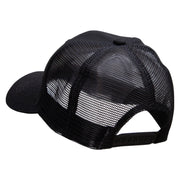 Scuba Diving Man Embroidered Solid Cotton Prostyle Twill Mesh Cap