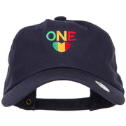 Rasta One Love Embroidered Unstructured Cap