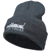 Las Vegas Skyline Embroidered Long Beanie