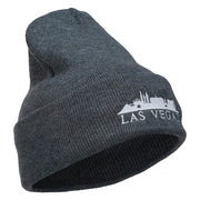 Las Vegas Skyline Embroidered Long Beanie