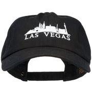 Las Vegas Skyline Embroidered Washed Cap