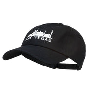 Las Vegas Skyline Embroidered Washed Cap