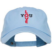 Love You Cross Words Embroidered Cotton Cap