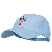 Love You Cross Words Embroidered Cotton Cap