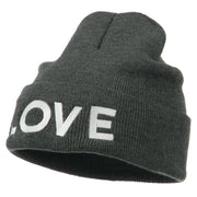 Love Embroidered Long Beanie