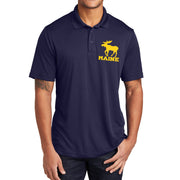 Maine Moose Graphic Design PosiCharge Competitor Polo Tee Shirt