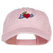 Heart Angel Embroidered Low Cap