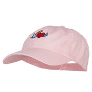 Heart Angel Embroidered Low Cap