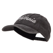 California Embroidered Washed Cap