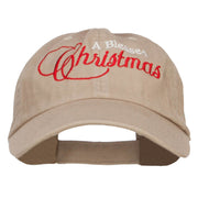 Blessed Christmas Embroidered Low Cap