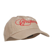 Blessed Christmas Embroidered Low Cap