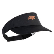 Box Turtle Embroidered Athletic Jersey Mesh Sports Visor - Black OSFM