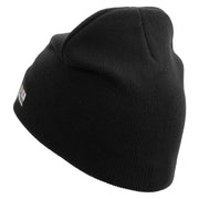 Licensed Army Aviator Veteran Embroidered 8 Inch Knitted Short Beanie - Black OSFM