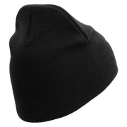 Licensed Army Aviator Veteran Embroidered 8 Inch Knitted Short Beanie - Black OSFM