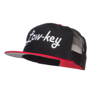 Low Key Embroidered Premium Mesh Snapback