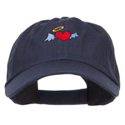 Heart Angel Embroidered Low Cap