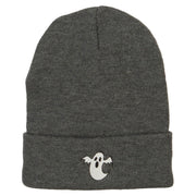 Halloween Ghost Embroidered Long Beanie