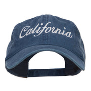 California Embroidered Washed Cap