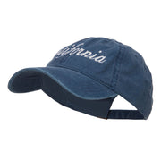 California Embroidered Washed Cap