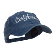 California Embroidered Washed Cap