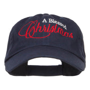 Blessed Christmas Embroidered Low Cap