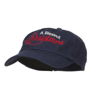 Blessed Christmas Embroidered Low Cap