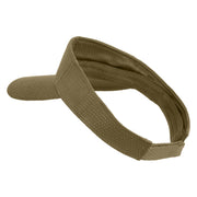 Box Turtle Embroidered Athletic Jersey Mesh Sports Visor - Khaki OSFM