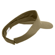 Box Turtle Embroidered Athletic Jersey Mesh Sports Visor - Khaki OSFM